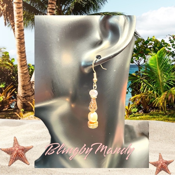 🌸genuine fresh water pearl and copper/rose hematite-classics! - Picture 7 of 7